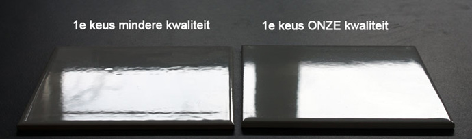 Eerste keus tegels vergeleken