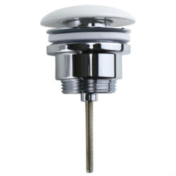 keramische waste wit afsluitbaar 5/4 laag model met witte afvoerdop