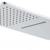 Luxe vierkante wand-hoofddouche + waterval 600 x 25 chroom