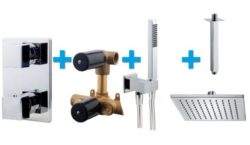 One-Pack inbouwthermostaatset vierkanttype 105 (20cm)