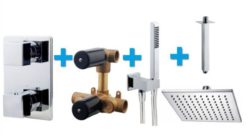 One-Pack inbouwthermostaatset vierkanttype 107 (30cm)