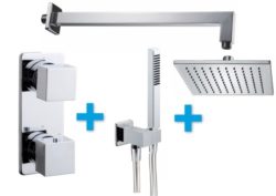 One-Pack inbouwthermostaatset vierkanttype 8 (30cm)