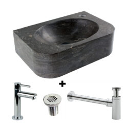 Fonteinset hardsteen Saniflex Flow rechts