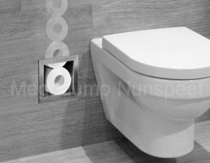 rvs inbouw-nis voor closetrollen