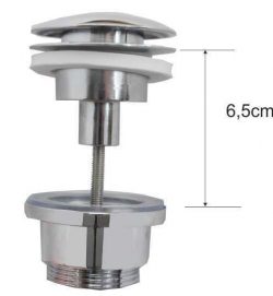 Luxe Clickwaste 5/4 laag model chroom