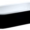 Nero vrijstaand acryl ligbad 178 x 80 + waste zwart/wit