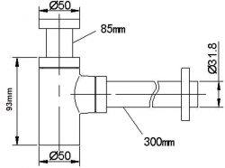 Star Luxe sifon LAAG 11/4