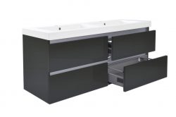 Vision losse onderkast dubbel+4 laden 120x47 hoogglans grijs