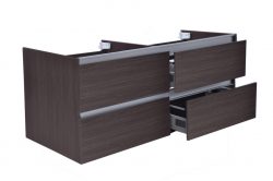 Vision losse onderkast dubbel+4 laden 120x47 houtnerf grijs