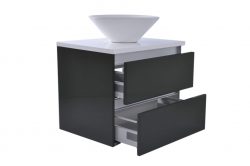 Vision losse onderkast+2 laden 60x47 hoogglans grijs