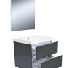Vision meubelset (incl. spiegel) 60 cm hoogglans grijs