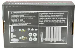 Luxe thermostatische radiator aansluitset haaks