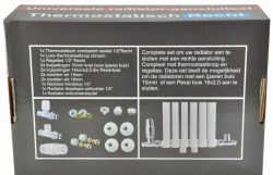 Luxe thermostatische radiator aansluitset recht