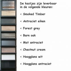 Moetz badkamermeubelen leverbare kleuren