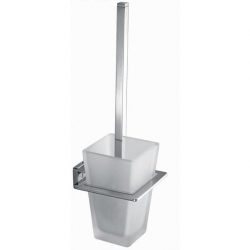 Toiletborstel vierkant toiletaccessoires messing chroom