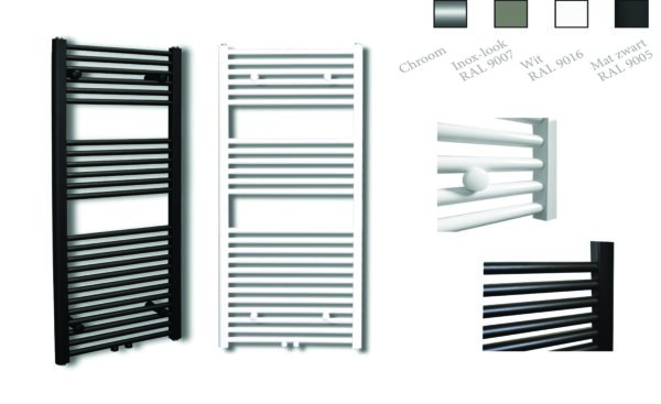 Sanicare design radiator midden aansluiting recht 120 x 45 cm