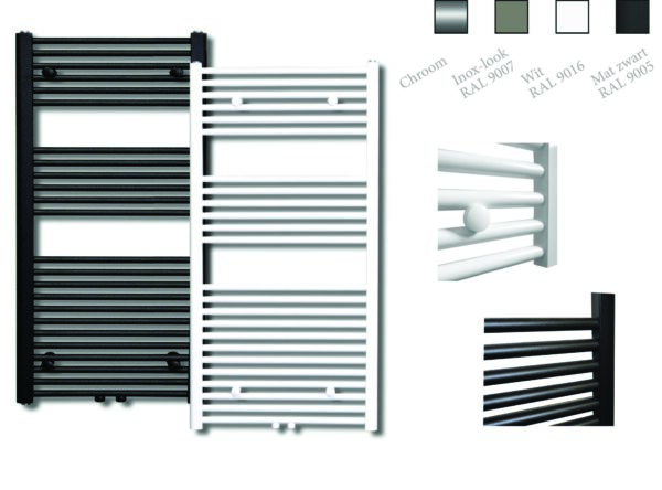 Sanicare design radiator midden aansluiting recht