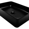 Saniflex opzetwastafel rechthoek 350x500x145 zwart