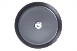 Saniflex black series opzetwastafel rond 400x145 zwart