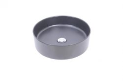 Saniflex black series opzetwastafel rond 400x145 zwart