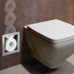 rvs inbouw-nis voor closetrollen toiletrolhouder