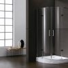 Kwartronde douchecabine met 2 deuren