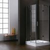 Vierkante douchecabine met hoekinstap