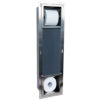 Inbouw reserve rolhouder met toiletrolhouder RVS