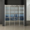 Douche schuifbare nisdeur 4-delig chroom 8mm NANO