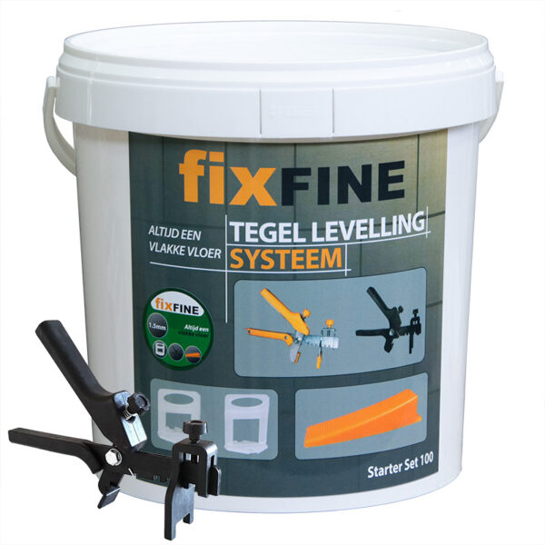 Fixfine tegel levelling systeem starter set 100 stuks 1,5mm