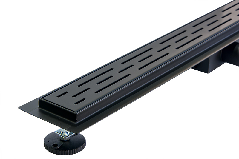 lever Premier wekelijks Douchegoot mat zwart RVS 90 cm met uitneembaar sifon | Megadump