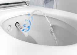 Geberit AquaClean Mera Comfort glans verchroomd hangend toilet | wc douche