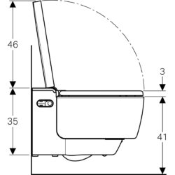 Geberit AquaClean Mera Classic wit hangend toilet | wc douche