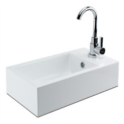 Mineraal marmer fonteintje wastafeltje voor toilet 40x22x10 cm
