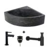 Fontein hardsteen Saniflex Corner black edition