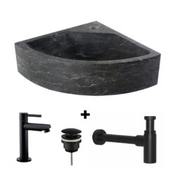 Fontein hardsteen Saniflex Corner black edition