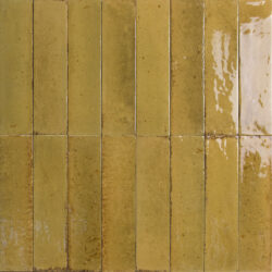 Imperfection handvorm tegels 6×24 cm langwerpig oker geel