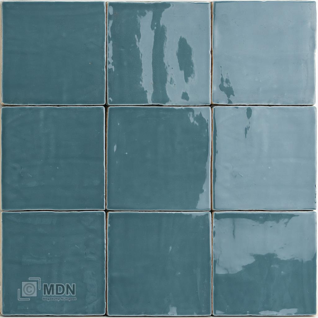 duidelijk doolhof rek Oud Makkum blauwe handvorm tegels 13x13 cm | Megadump