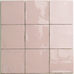 Roze handvorm tegels 13x13 cm