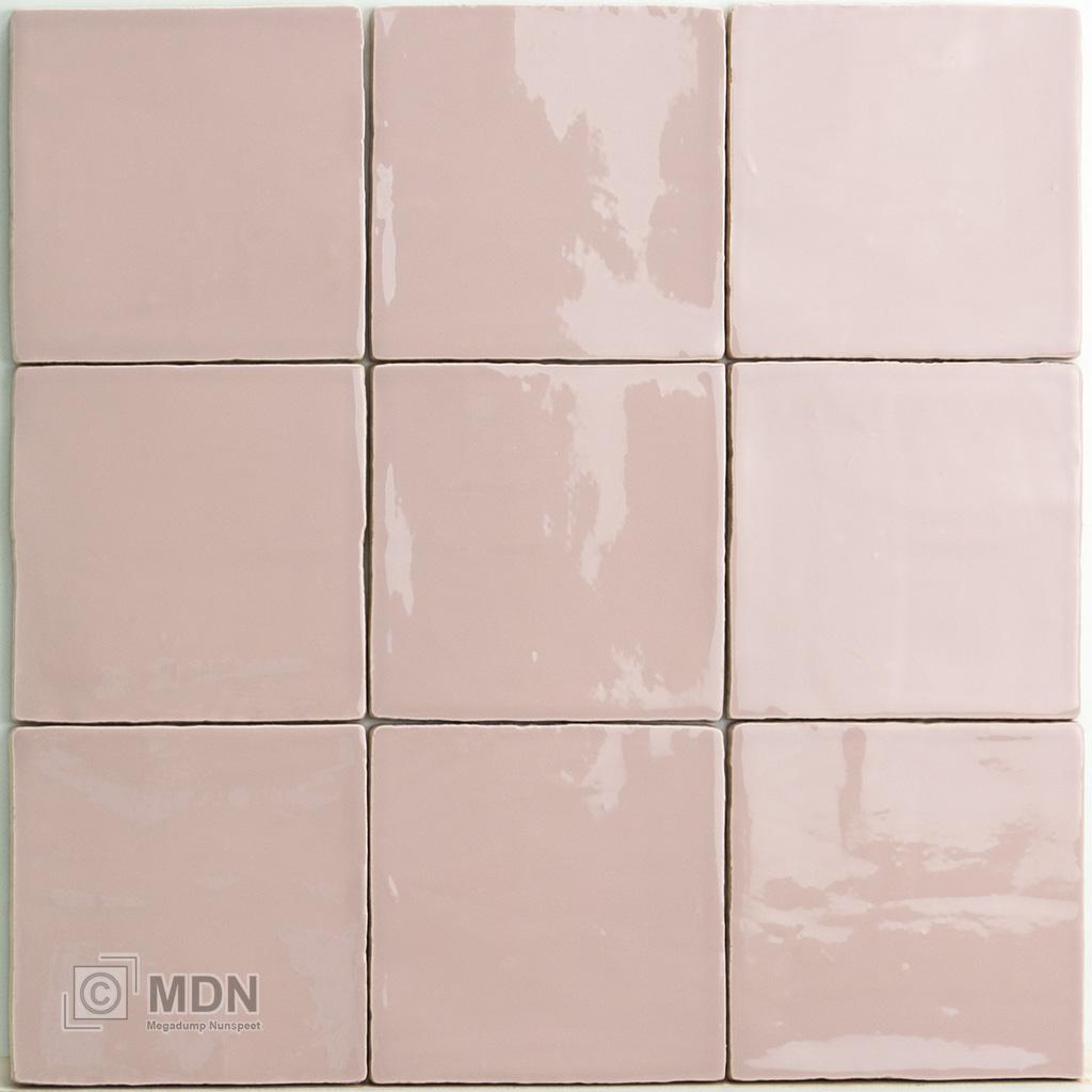 Asser van Efficiënt Roze handvorm tegels 13x13 cm | Megadump