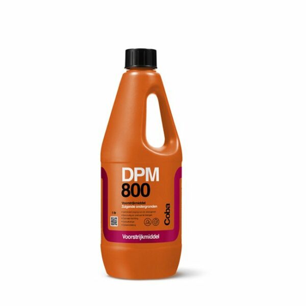 Coba voorstrijkmiddel dpm800 oranje 1 liter, hechtmiddel voor zuigende ondergronden.