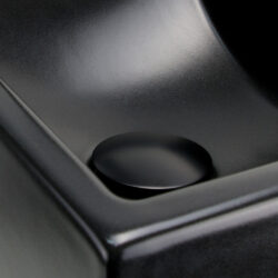 Fonteintje mat zwart keramiek klikwaste dopje