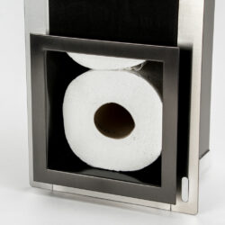 Toiletrolhouder voor 6 toilet rollen in de kleur gunmetal