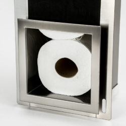 Toiletrolhouder voor 6 toilet rollen in de kleur RVS