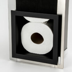 Toiletrolhouder voor 6 toilet rollen in de kleur mat zwart