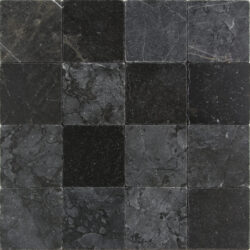 Turks marmer zwart getrommeld 10x10 met hardsteen olie