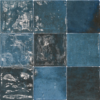 Handvorm tegels met schakering 10x10 Zellige Azul Oscuro blauw