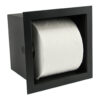 Zwarte inbouw toiletrolhouder voor in de muur