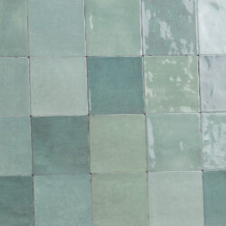 Zellige 10x10 turquoise blauw groenmix wandtegels