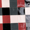 Handvormtegels 13x13 Bourgondy Pink Black en Grey